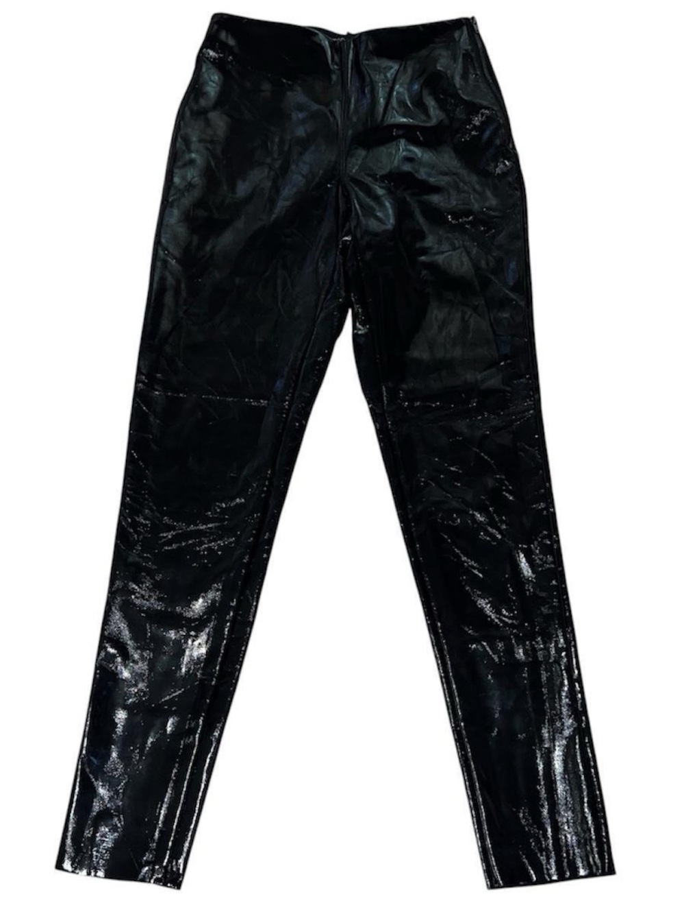 Topshop black faux leather pants.